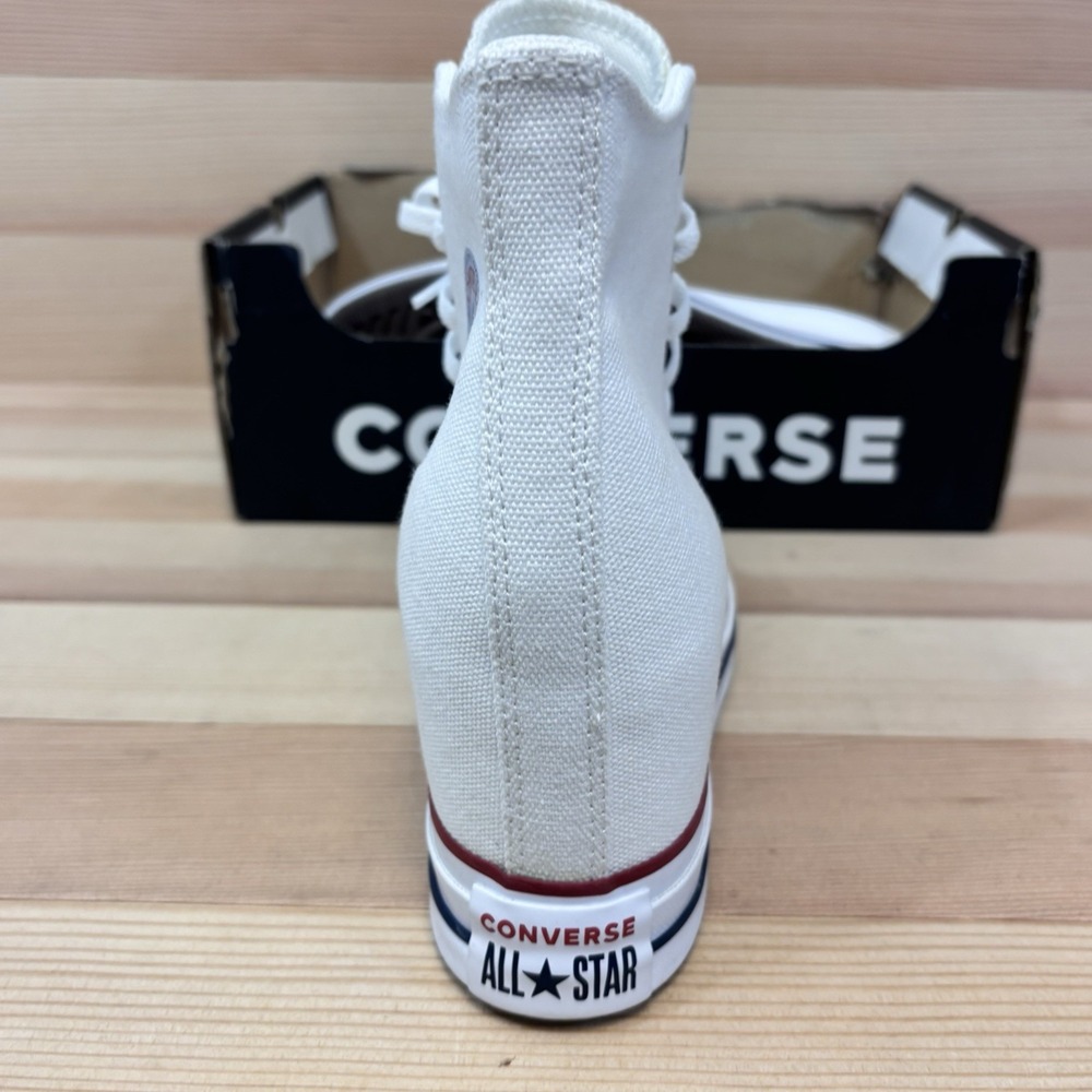 Converse Chuck Taylor Women's 9.5 Sneakers Hidden Wedge Hi Top White A11908C - Picture 4 of 7